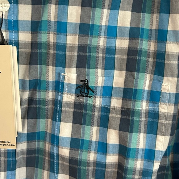 New Original Penguin Men’s XXL Button Long Sleeve 100% Cotton Shirt Lightweight - Picture 4 of 10